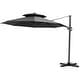 preview thumbnail 27 of 33, VredHom 11.5FT Dual Wind Vent Offset Cantilever Canopy Patio Umbrella