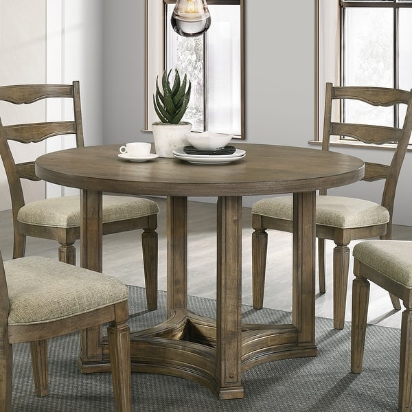 Parfield Round Dining Table in Walnut Finish - Walnut Finish - Bed Bath ...