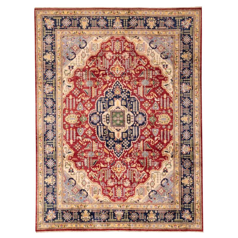 ECARPETGALLERY Hand-knotted Aryana Red Wool Rug - 9'1 x 11'11