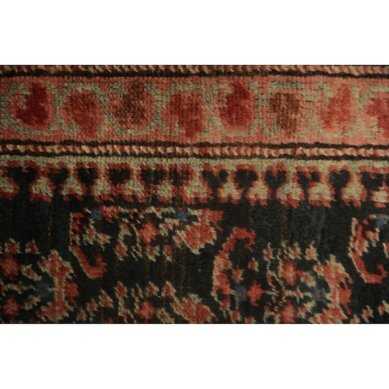 Hand Knotted Oriental 100% Wool Carpet Traditional Geometric Multi-Colored Sirjan Runner Rug - 15' 2'' X 3' 1''