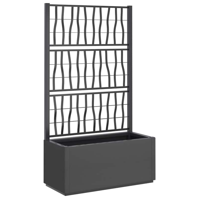 vidaXL Garden Planter with Trellis Trough Plant Pot Flower Box Outdoor PP