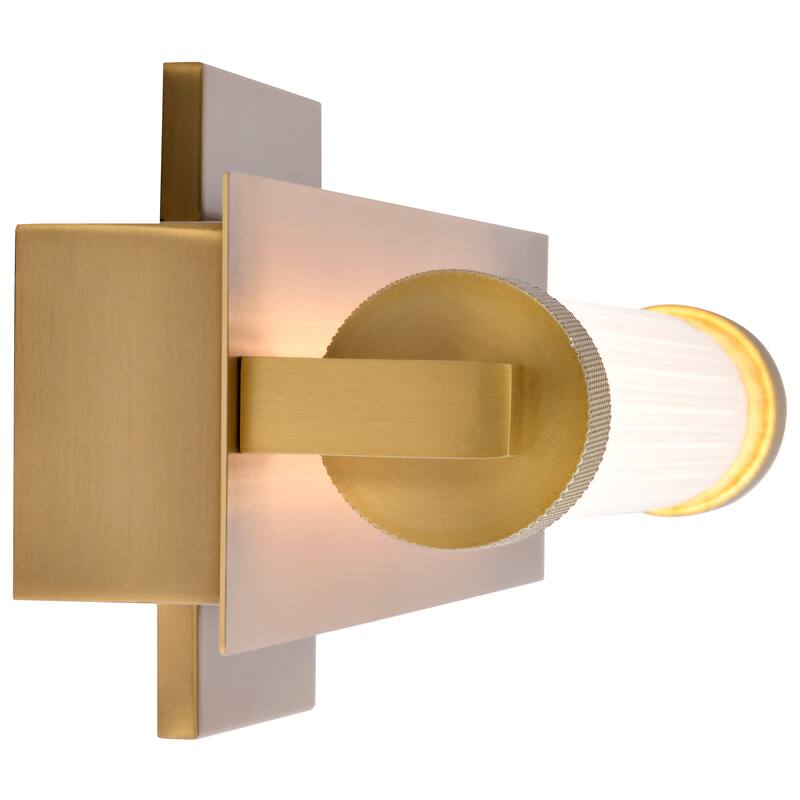 Larissa 32 Inch LED Vanity 3000K CCT Vintage Brass Finish Opaque Glass - Vintage Brass