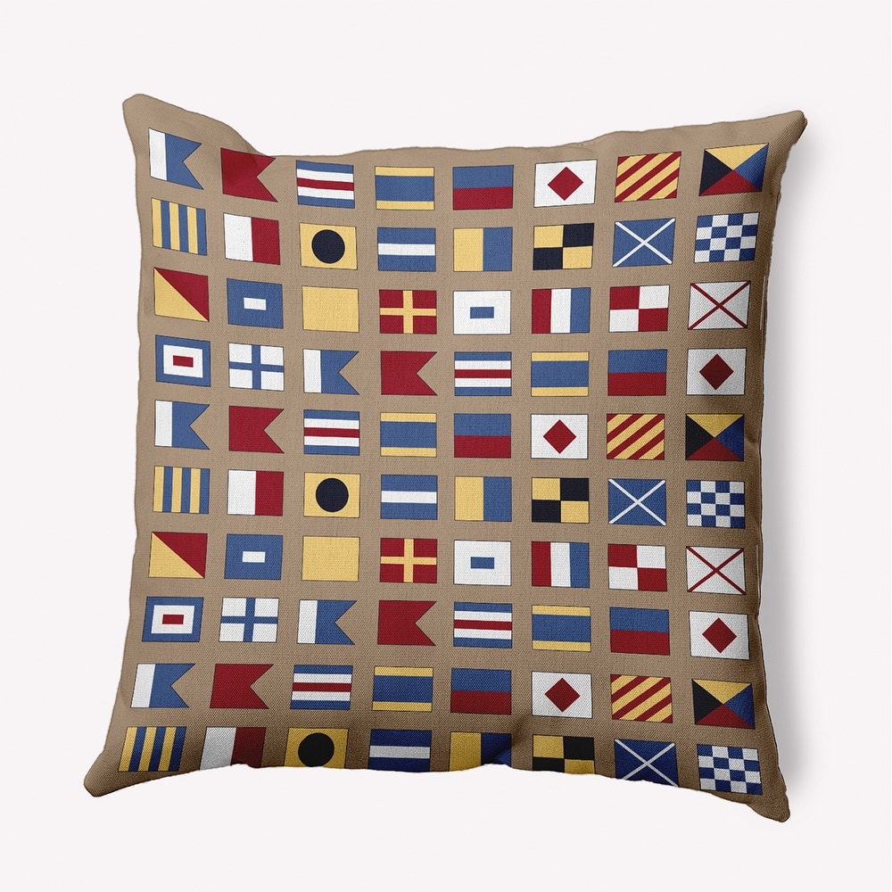 Nautical Flags Decorative Throw Pillow