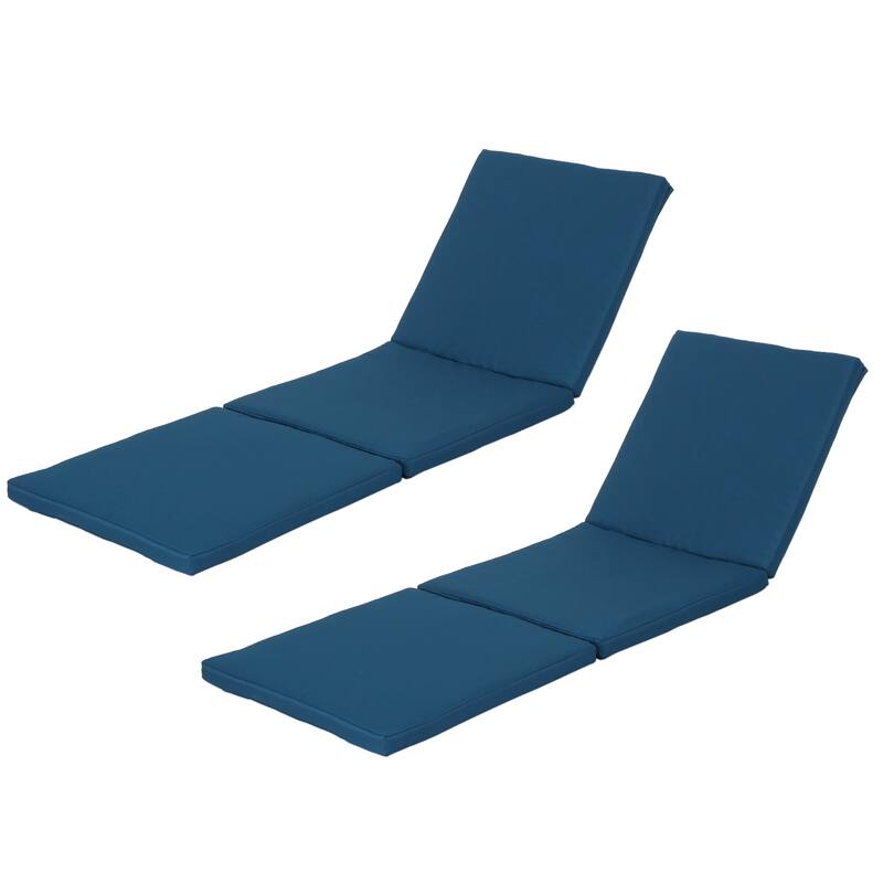 Roomfitters Jamaica Outdoor Chaise Lounge Cushions with Ties, Water Resistant Fabric, Set of 2