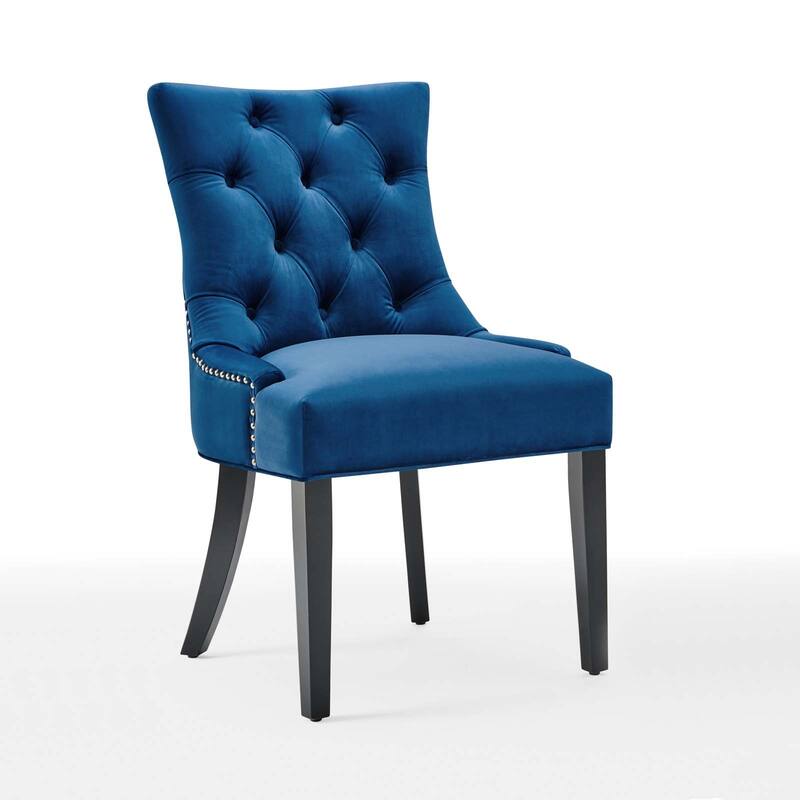 Silver Orchid Kornman Velvet Dining Side Chairs (Set of 2)