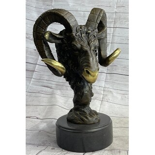 Signed Original Wildlife Elk Head Bust Bronze Sculpture Figurine Cabin ...