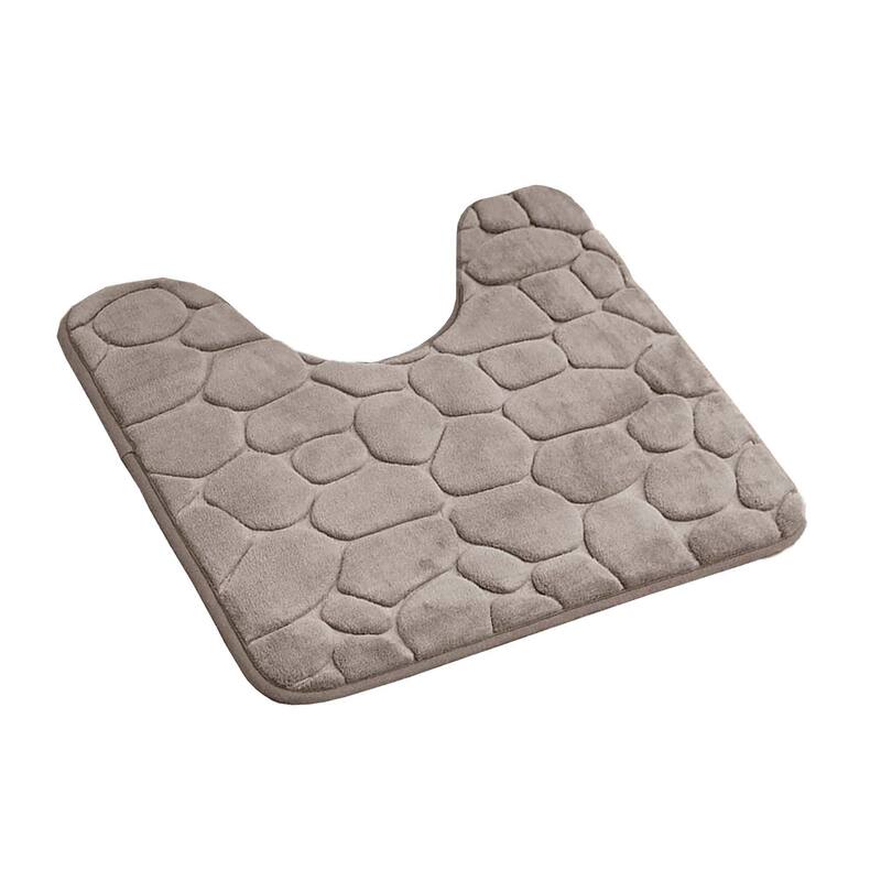 Contour Bath Rug Memory Foam Mat 3D Pebble 20L x 20W - Taupe
