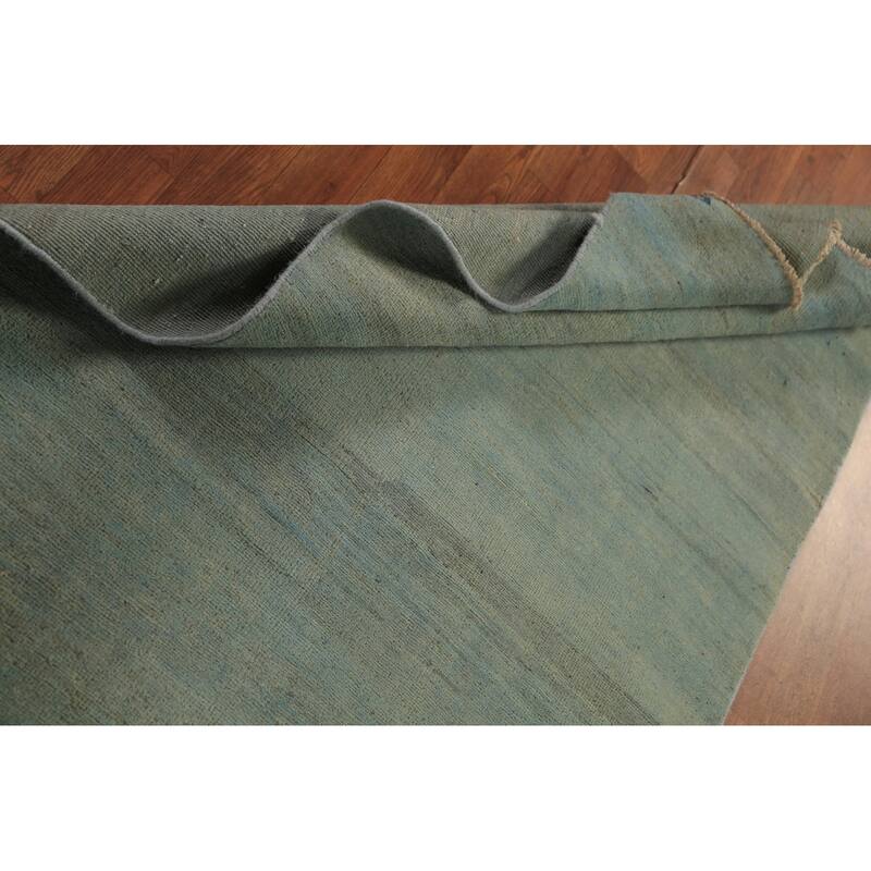 Green & Blue Modern Gabbeh Oriental Area Rug Handmade Wool Carpet - 3'9" x 5'11"