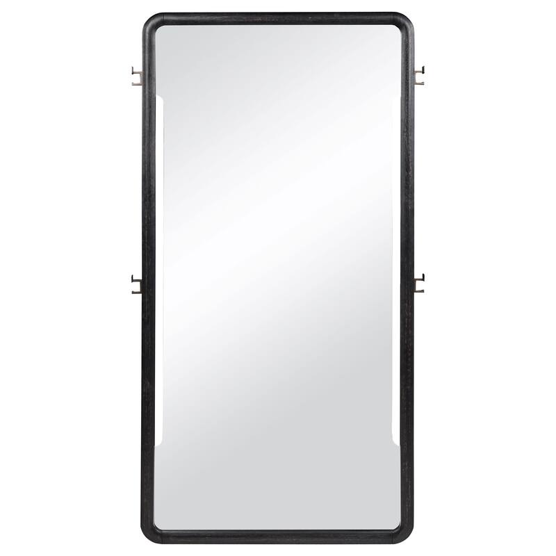 Leandro 76-inch Full Length Floor Mirror Burnished Black - Burnished Black
