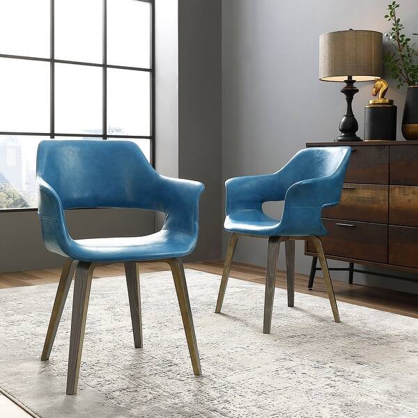 Corvus Patrizio Mid Century Modern Accent Chair Set Of 2 On Sale Overstock 17954318