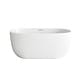 preview thumbnail 79 of 173, Adler Soaking Bathtub in Glossy White Glossy White with Brushed Nickel Trim - 54"