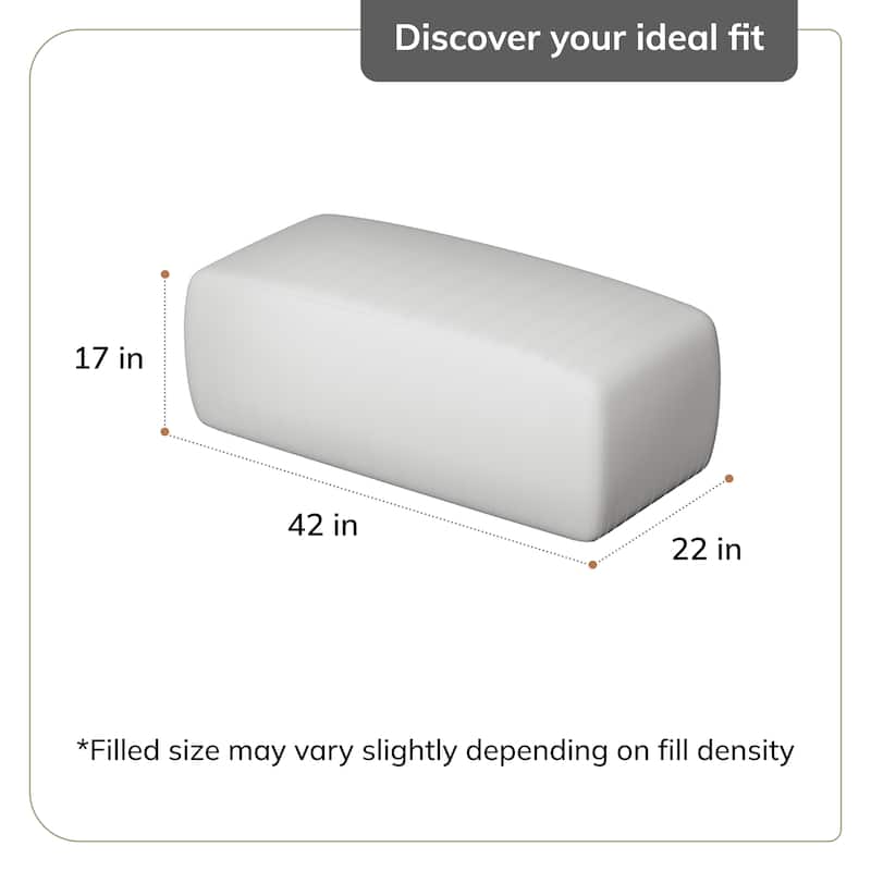 Jani Footrest Bench Ottoman Pouf - Handcrafted for Seating, Footrest, Home Decor for Living Room, Bedroom Pouf