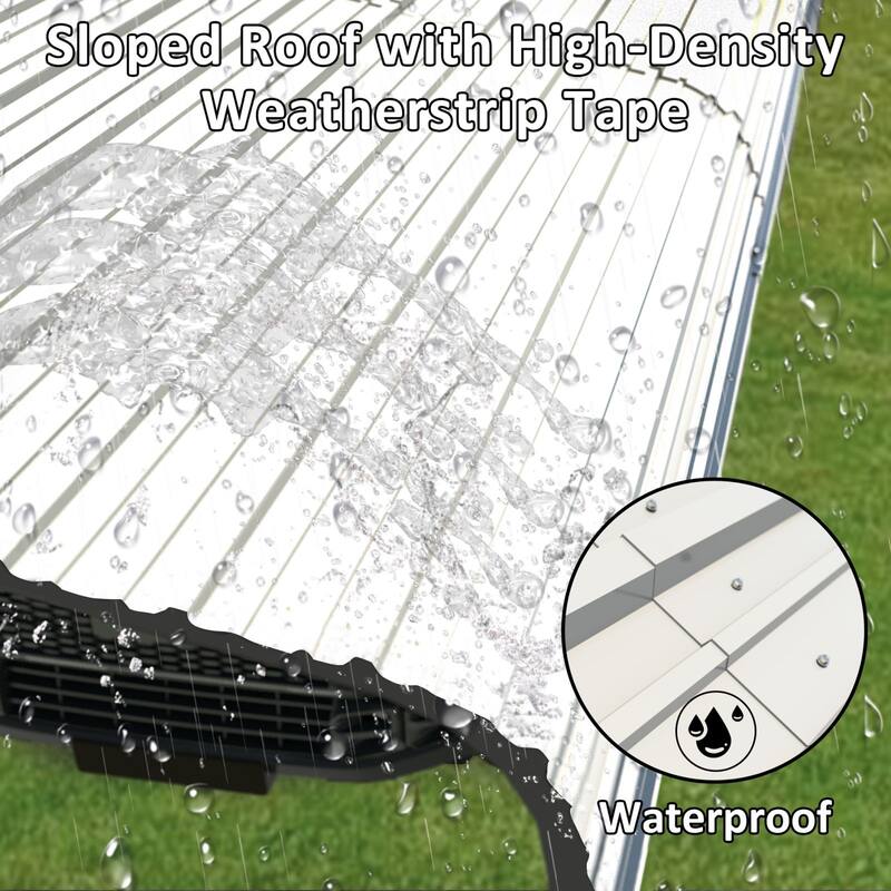 VEIKOUS Metal Carport, Heavy Duty Steel Carport Garage and Shelter, White