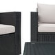 preview thumbnail 5 of 52, SAFAVIEH Outdoor Patio Furniture Machie 4-Piece Conversation Set