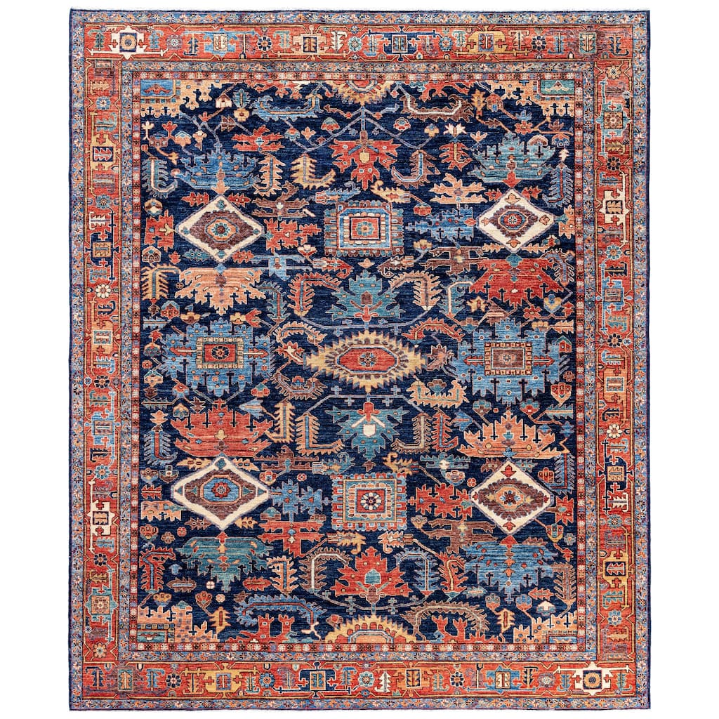 Serapi One-of-a-Kind Hand-Knotted Area Rug - Blue - 8' 0" x 9' 10"