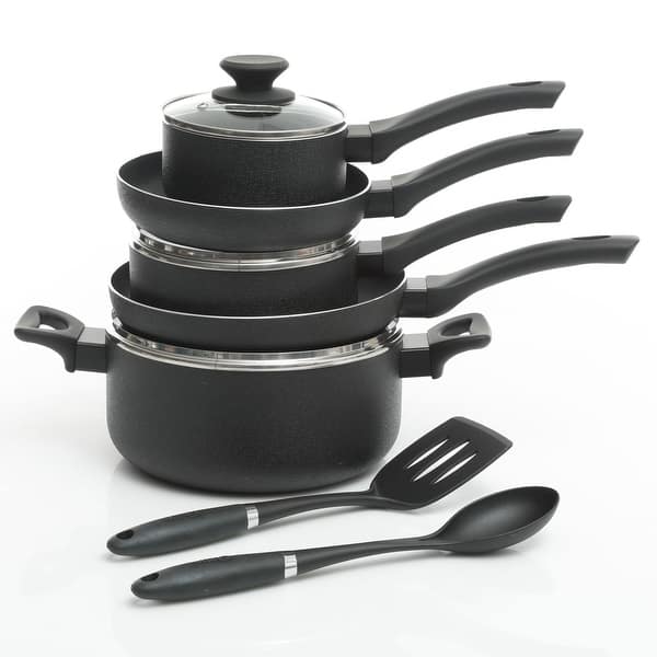 Oster Ashford 2-Piece Non-Stick Aluminum Frying Pan Set, Black