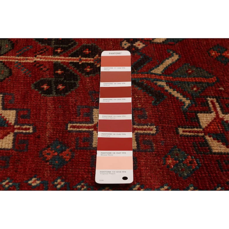 ECARPETGALLERY Hand-knotted Melis Red Wool Rug - 4'9 x 7'4