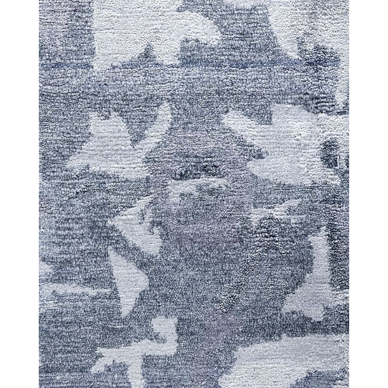 Modern One-of-a-Kind Hand-Knotted Area Rug - Gray, 9' 2" x 12' 4" - 9' 2" x 12' 4"