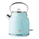 Haden Heritage 1.7 Liter Stainless Steel Electric Tea Kettle - Light Blue Turquoise