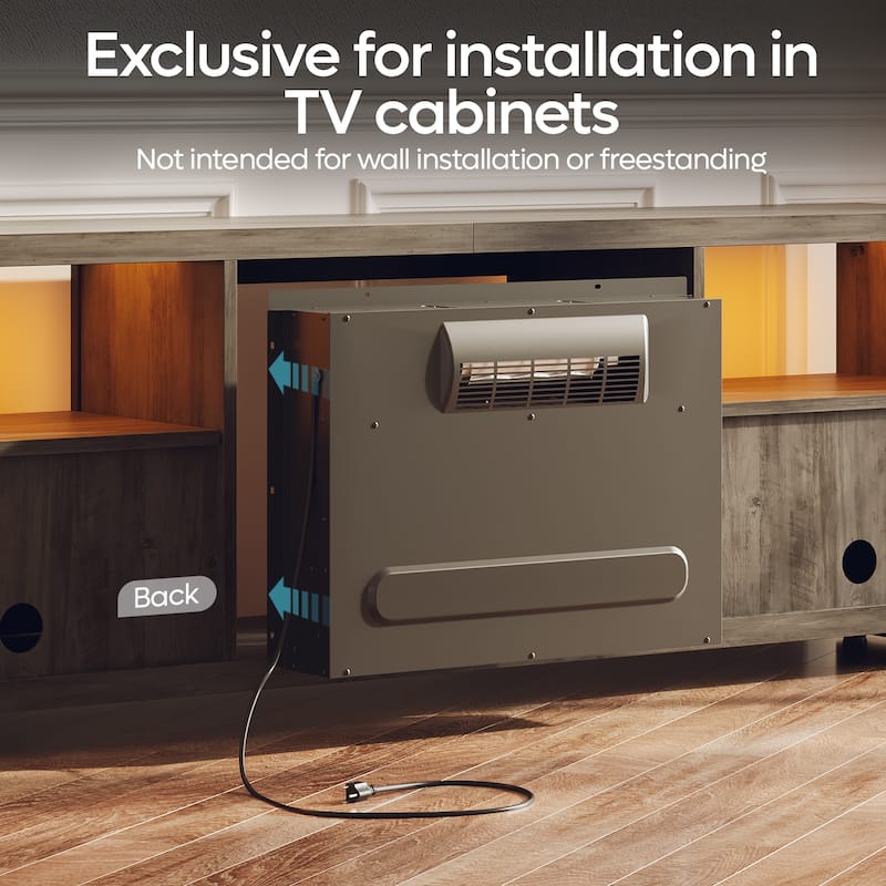 23 inch Electric Fireplace Heater Insert with Remote Control (1000-1500W) - 23 inch