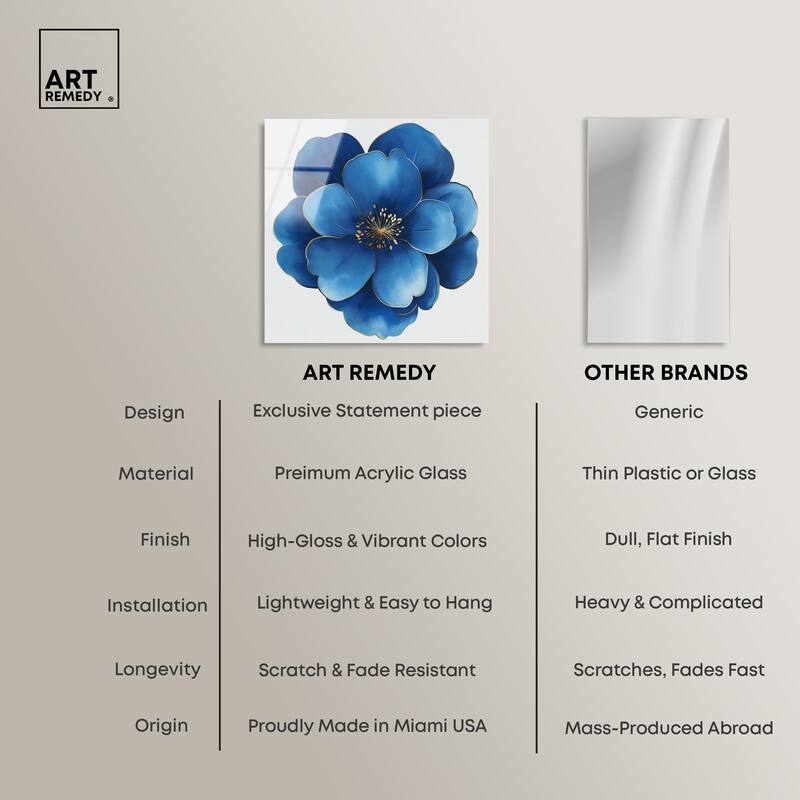 Blue Brilliance I Acrylic by Art Remedy, Ready to Hang