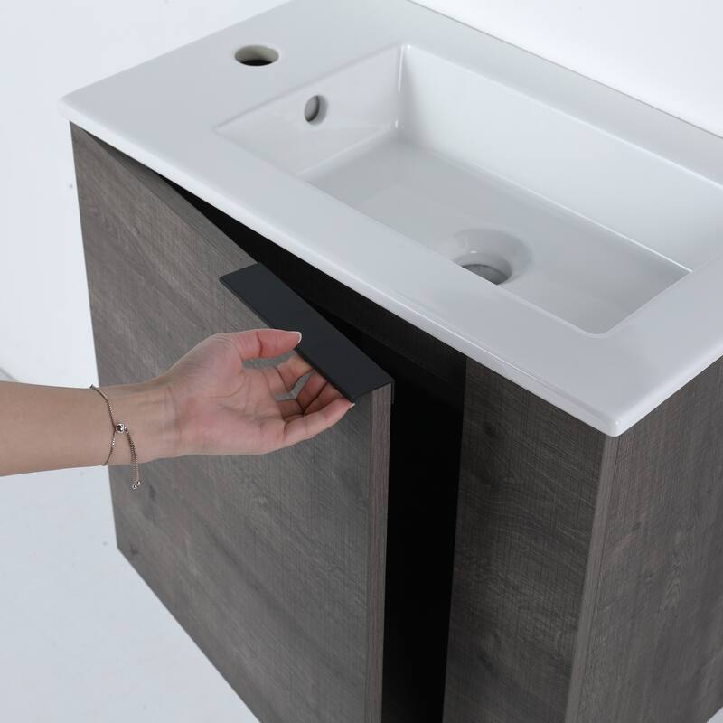 Bathroom Vanity with Sink 22 Inch for Small Bathroom,Floating Bathroom Vanity with Soft Close Door,Bathroom Vanity with Sink