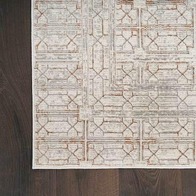 Nourison Desire Indoor Beige Geometric Area Rug