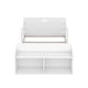 preview thumbnail 5 of 5, Twin Size Floor Bed with Storage Footboard and Guardrail, White