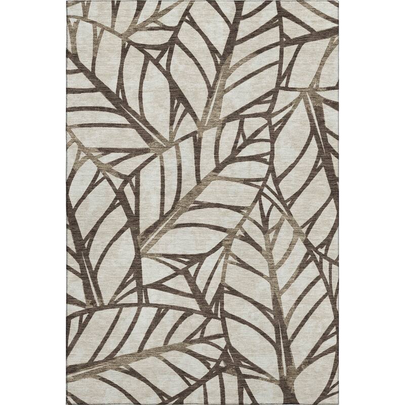 Premium Washable Super Soft Modern Palm Mayfield Rug