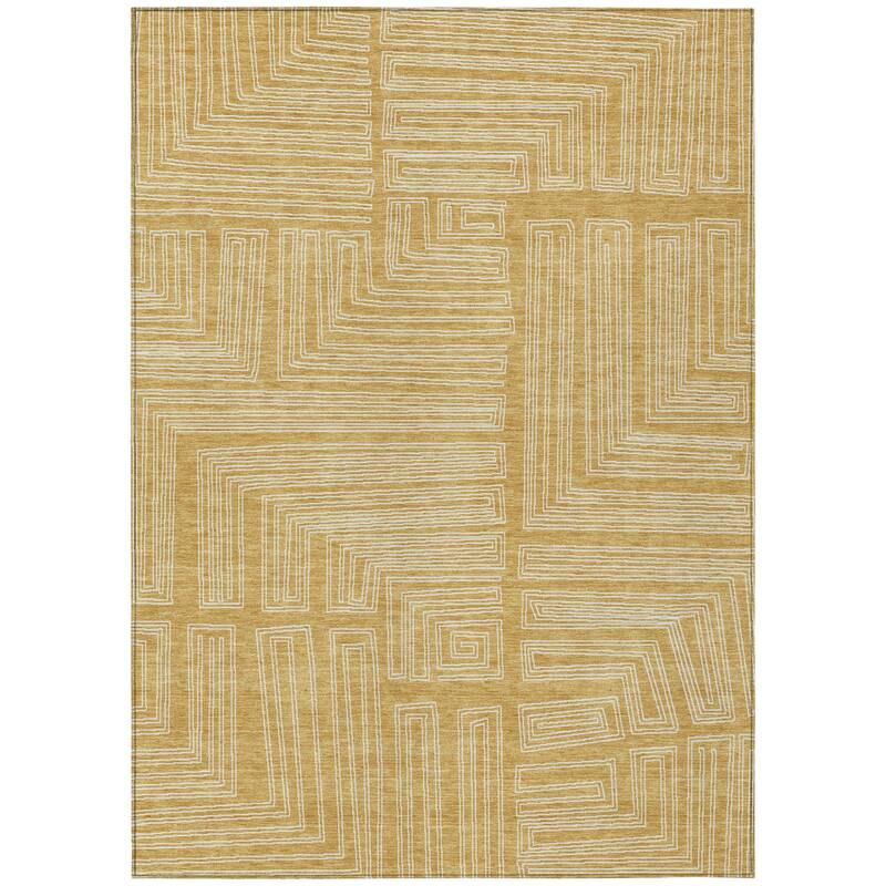 HomeRoots Geometric Transitional Rectangle Outdoor Rug