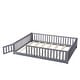 preview thumbnail 89 of 92, Modern Floor Platform Bed with Fence and Door