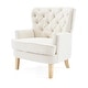preview thumbnail 4 of 9, Almond Boucle Nailhead Club Chair by Christopher Knight Home