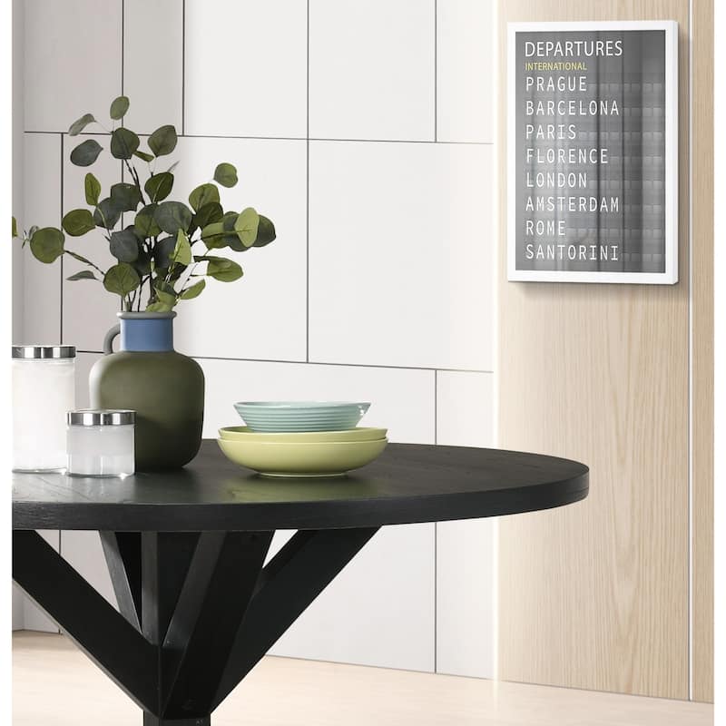 Windvale Cross-Buck Base Dining Table in Black
