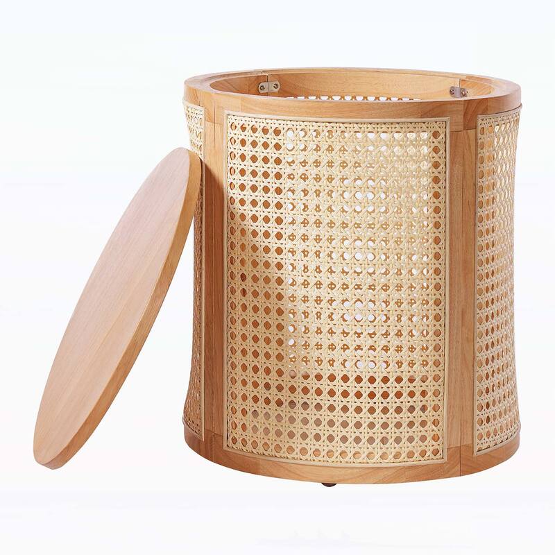 Charming Wood Side Table with Versatile Design - Natural