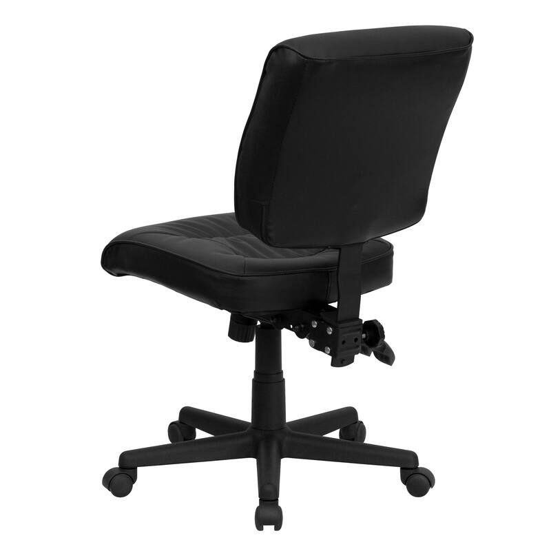 Mid-Back LeatherSoft Multifunction Swivel Ergonomic Task Office Chair