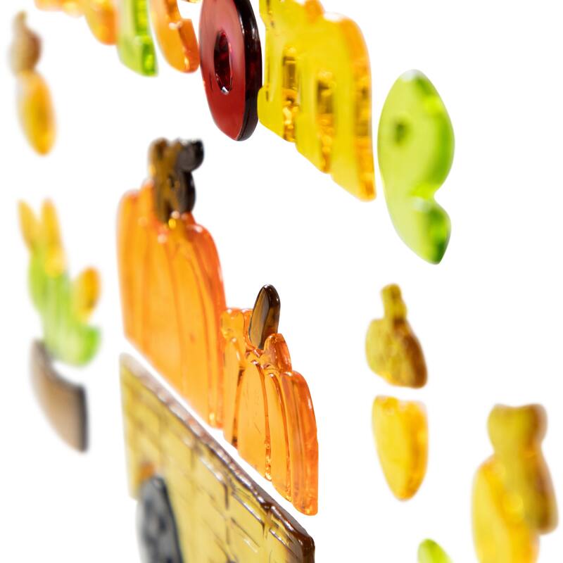 Set of 4 Double Sided Fall Harvest Gel Window Clings