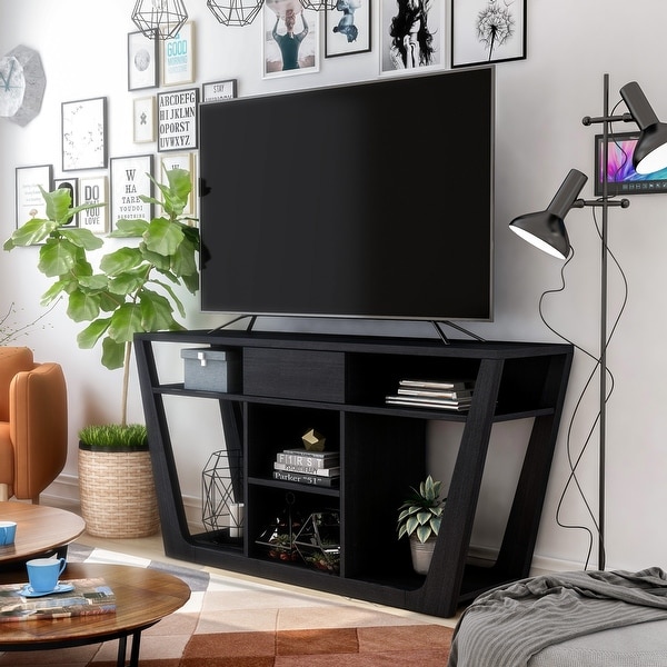 Furniture of America Dionte Modern 60-inch 6-shelf 1-drawer TV Console