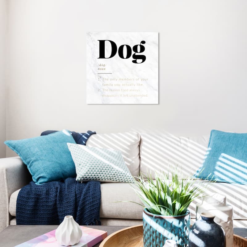Wynwood Studio Canvas Animals Dog Definition Black and Modern & Contemporary Wall Art Canvas Print - 20 x 20