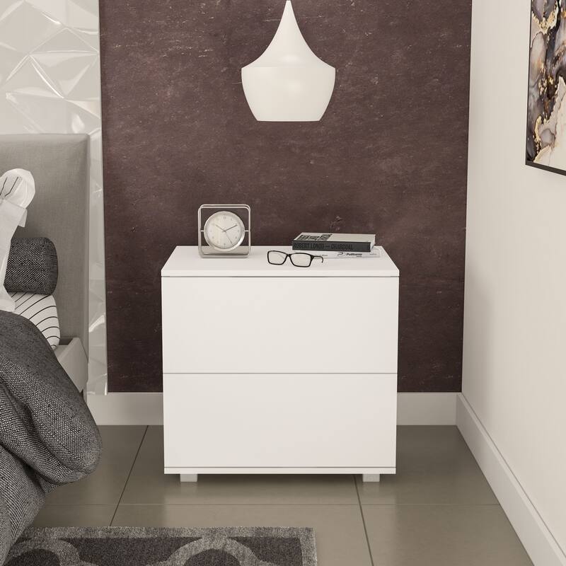 Polifurniture Madison Modern 2 Drawer Nightstand