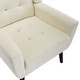 preview thumbnail 4 of 18, Soft Velvet Padded Seat Ergonomics Accent Chair Living Room Chair Bedroom Chair Home Chair with Black Legs for Indoor Home