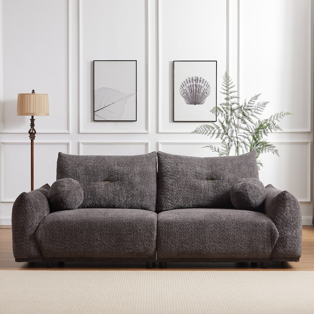 Lamb's wool 2-seater sofa