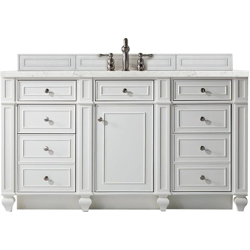 James Martin Vanities 157-V60S-FEJP Bristol 60" Free Standing Single - Bright White