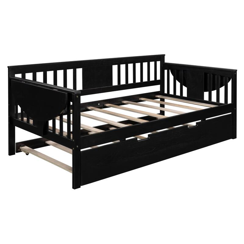 Multi-Functional Daybed with Trundle and Storage Side Tables for Bedroom or Living Room