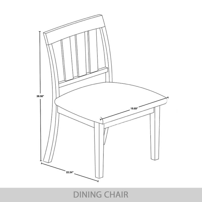 CraftPorch Classic 4-Piece Chair and Round Table Wooden Dining Set