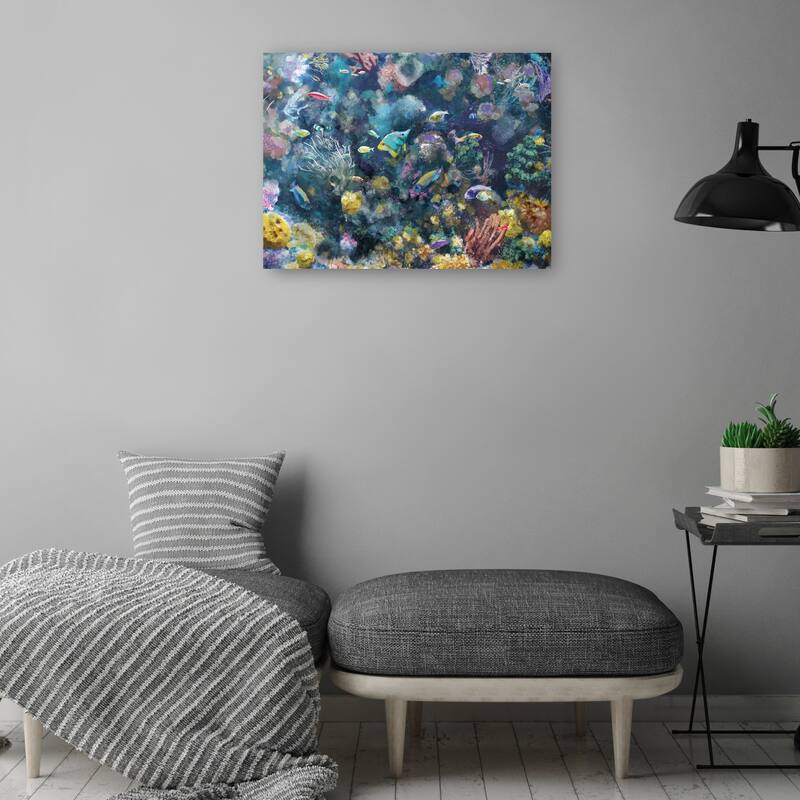 Underwater Colors II By Studio Arts Canvas Art Print