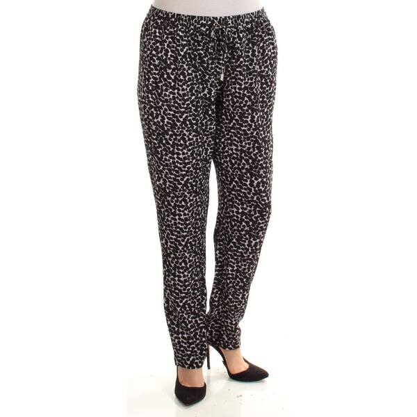 Shop Michael Kors 88 Womens New 1238 Black Floral Straight Leg
