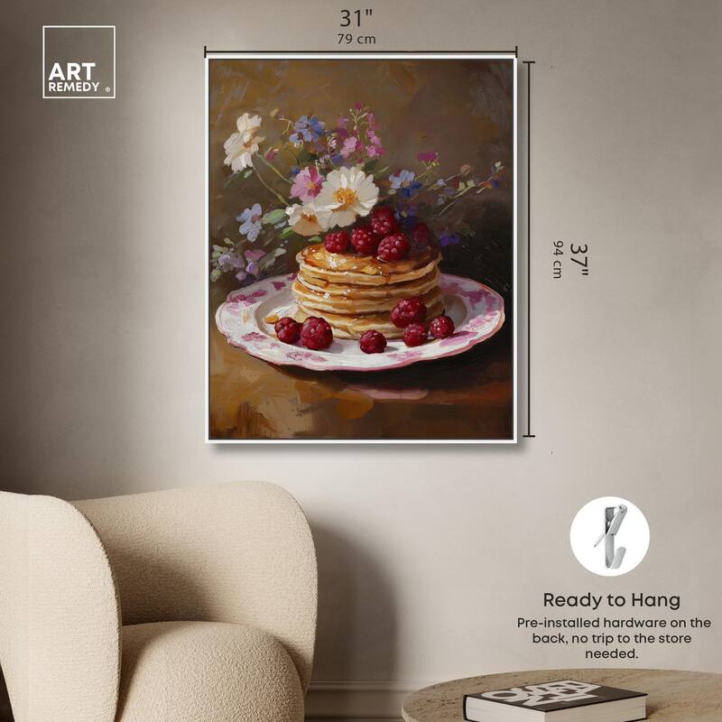 Raspberry Pancakes I Canvas by Art Remedy