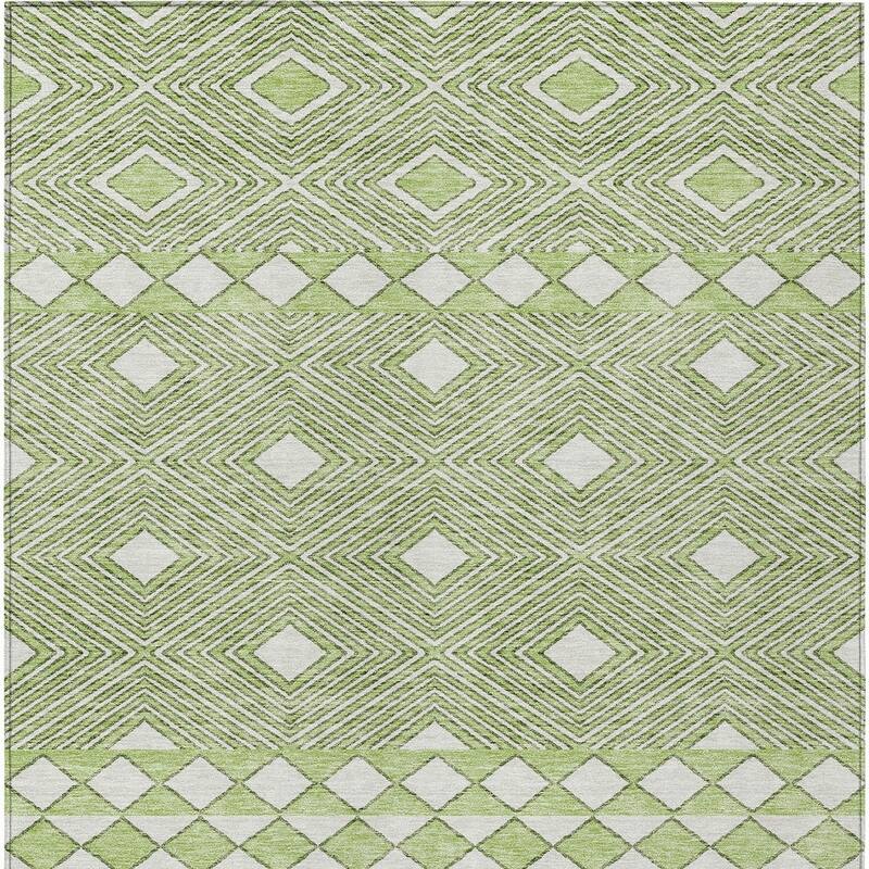 HomeRoots Geometric Transitional Rectangle Outdoor Rug