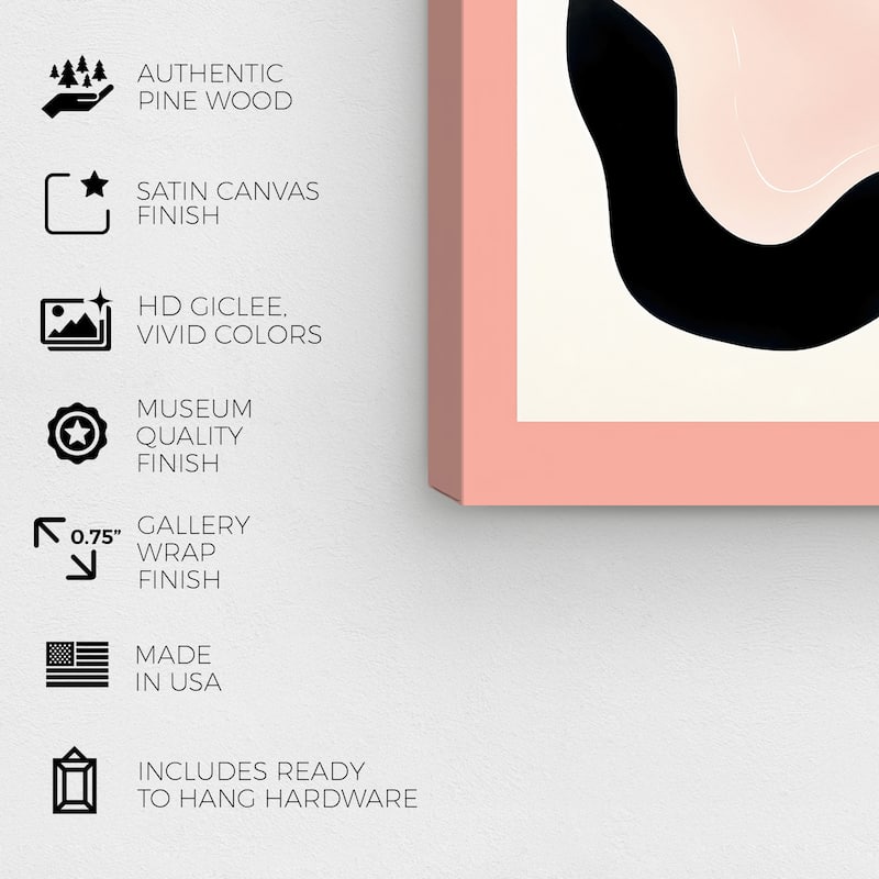 Wynwood Studio Canvas Abstract Deflated Balloon Pink and Light Pink Modern & Contemporary Wall Art Canvas Print