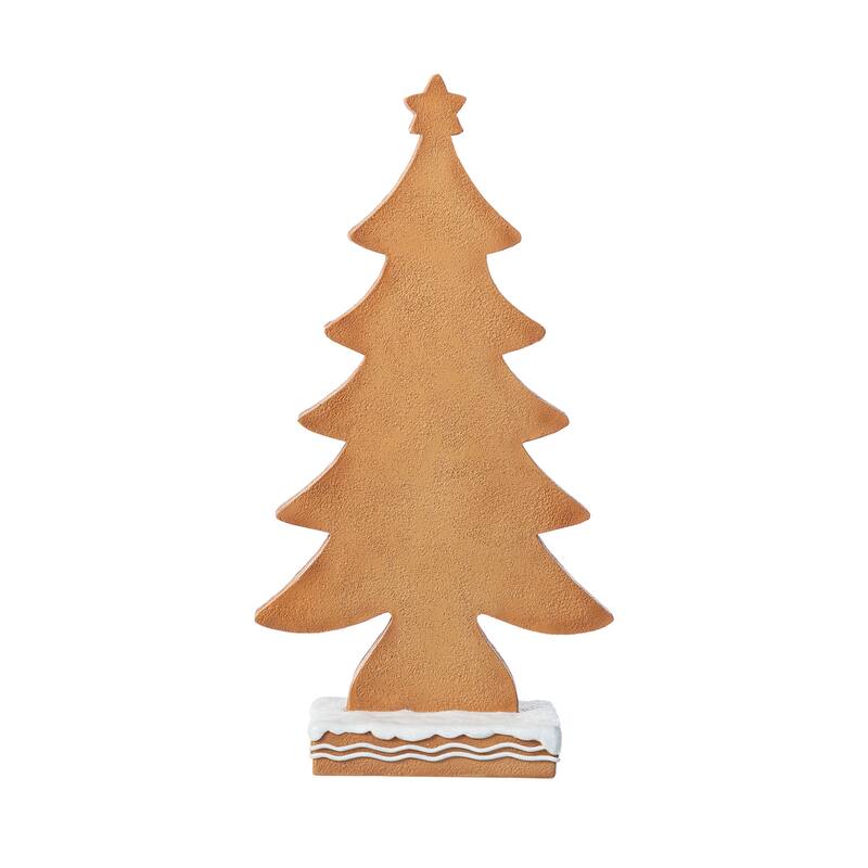 Glitzhome 14.5"H Resin Christmas Tree Table Decor